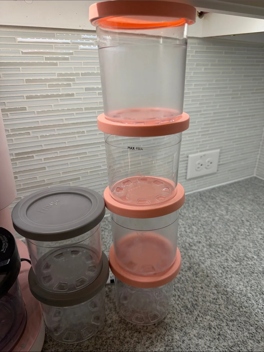Ninja Pink Frozen Treat Maker with Matching Storage Cups